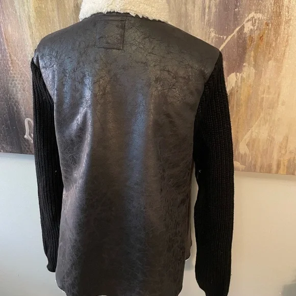 RD style faux sheepskin sweater coat - Picture 5 of 5